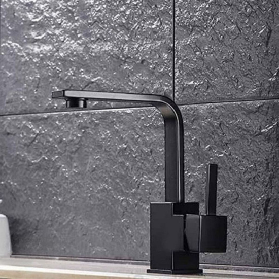  Siyah Brine Kare Lavabo Bataryası